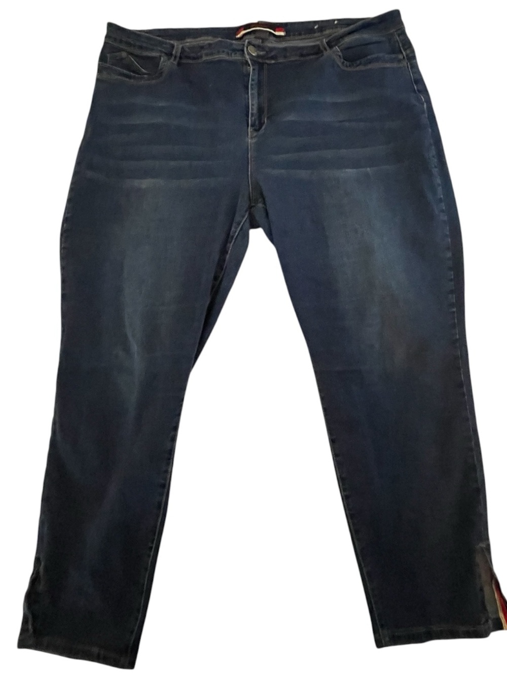 Dark Wash Ankle Length Jeans, plus size 26W